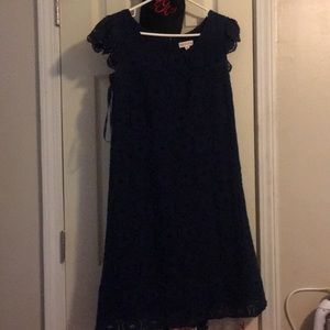 Navy Merona Lace Pattern Dress